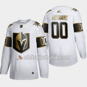 Män Ishockey Vegas Golden Knights tröja med eget tryck Adidas 2019-20 Golden Edition Vit Authentic